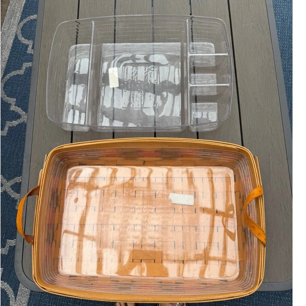 Longaberger 2000 Century Celebration Basket Large Serving Tray with Liners 18x12